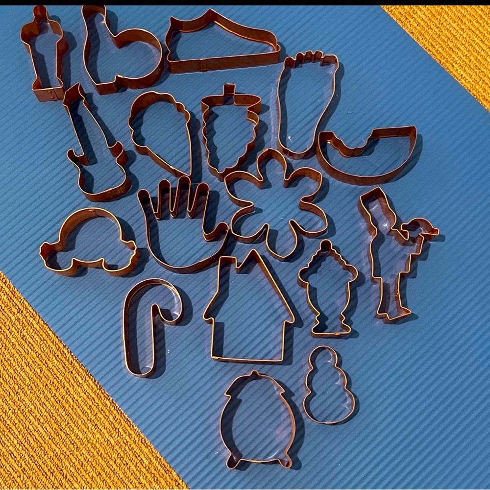 Copper cookie cutters - large
